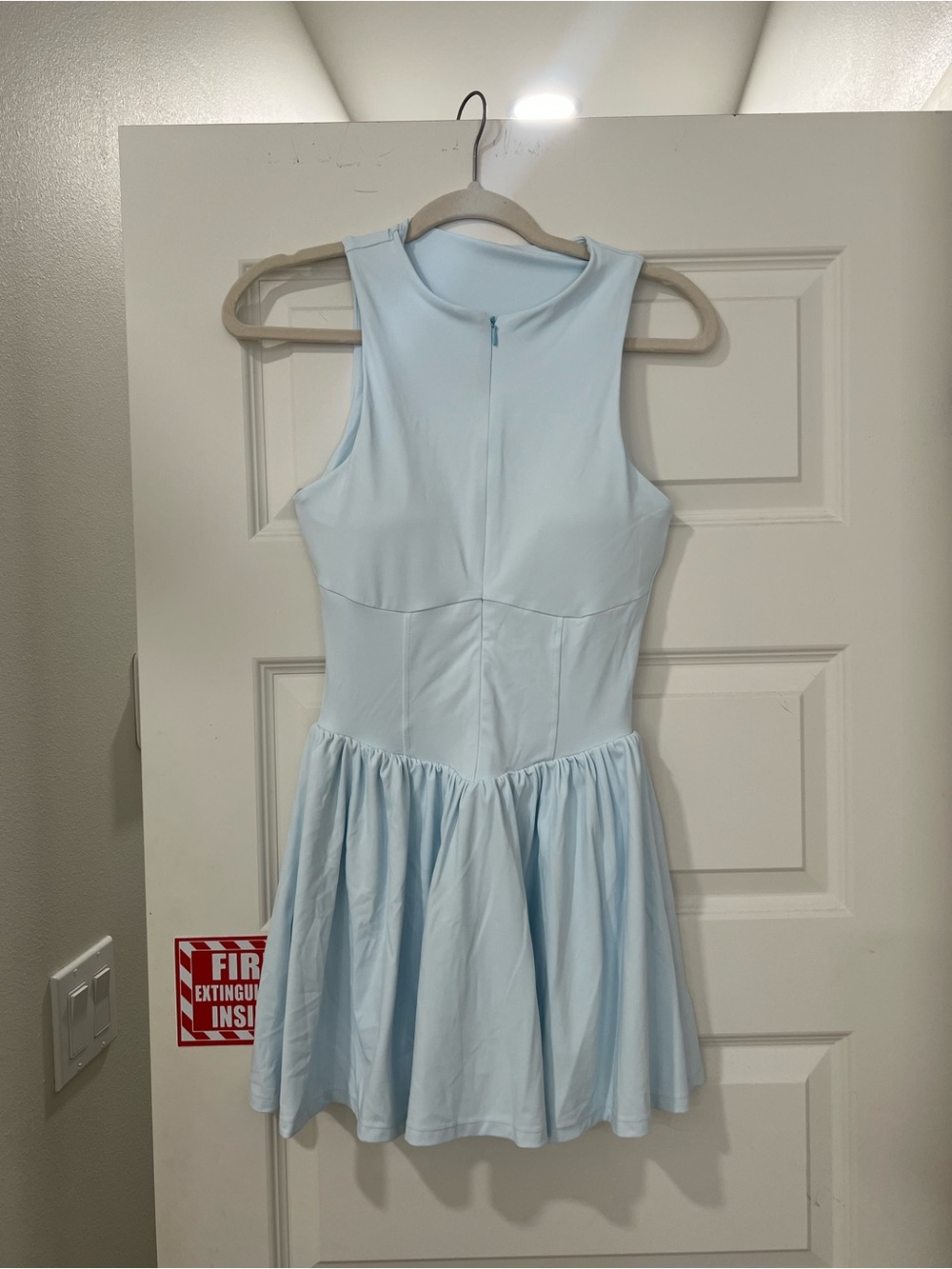 Light Blue Sleeveless tennis golf athletic Dress